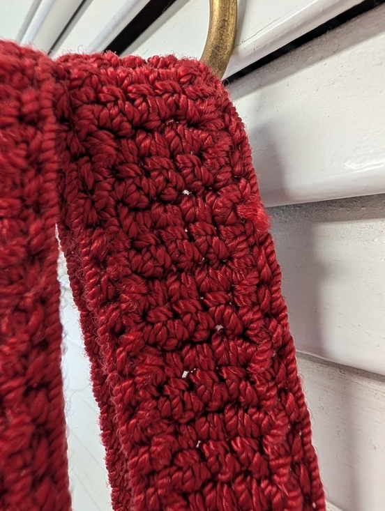 The Sak Red Crochet Shoulder Bag with Pendant Charm - Picture 7 of 7